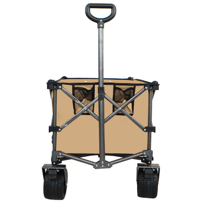 Collapsible Folding Wagon Push Pull Foldable Beach Wagon Cart