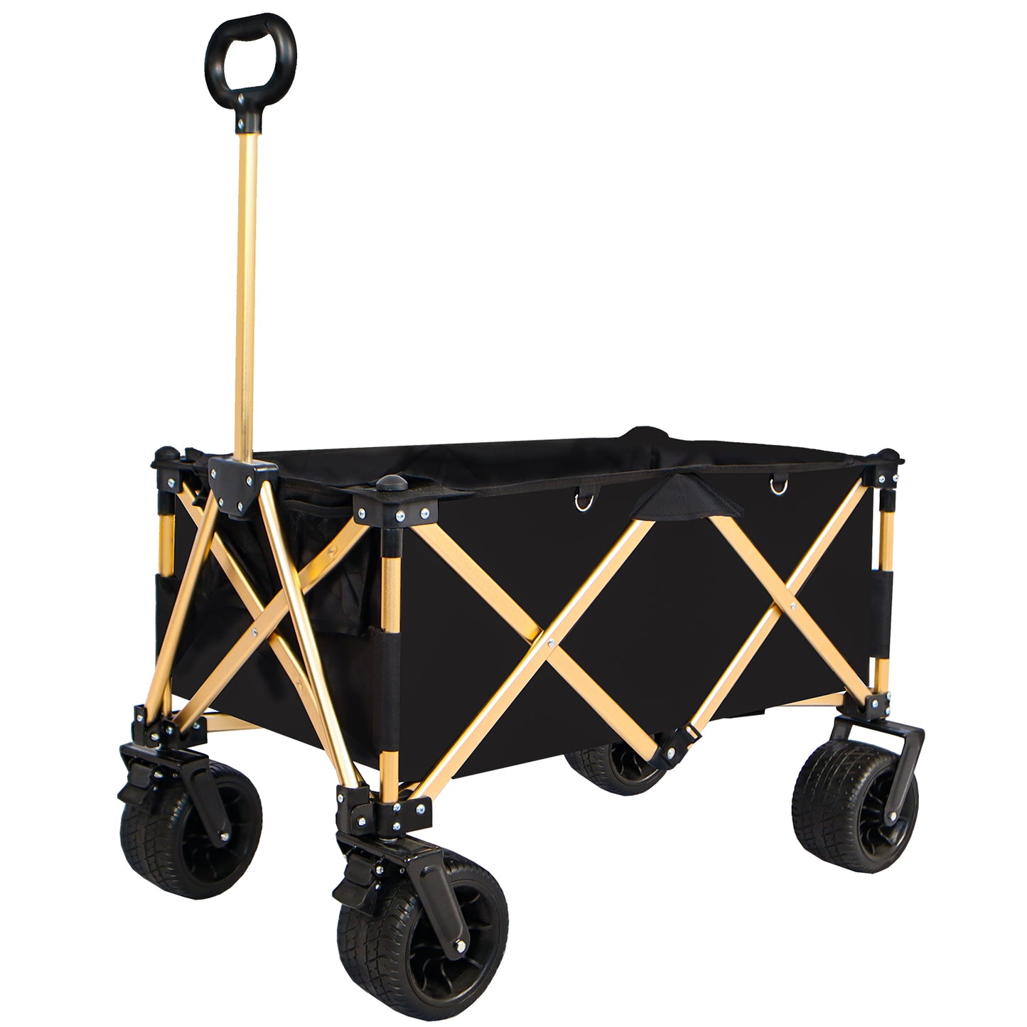 Folding Wagon Heavy Duty Utility Beach Wagon Cart for Sand with Big Wheels