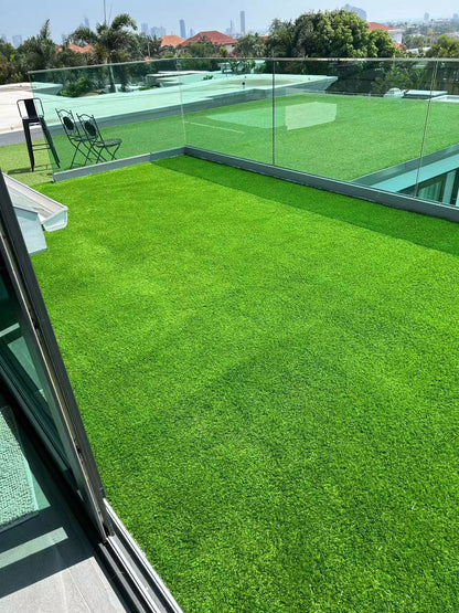 5FTX8FT outdoor artificial grass running blanket, thick and realistic fake grass roll with a pile height of 1.38 inches