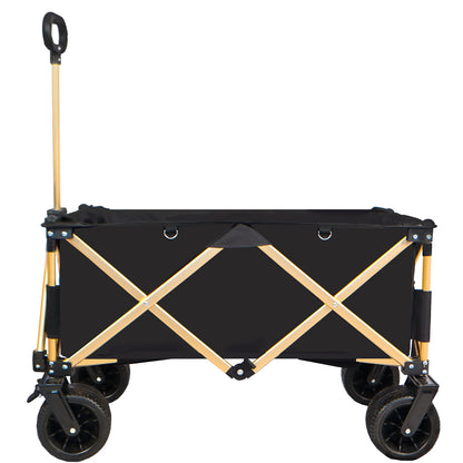 Folding Wagon Heavy Duty Utility Beach Wagon Cart for Sand with Big Wheels