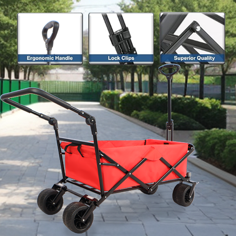 Utility Park Garden Cart Tool Customized Color Folding Camping Trolley Outdoor Picnic Beach Wagon