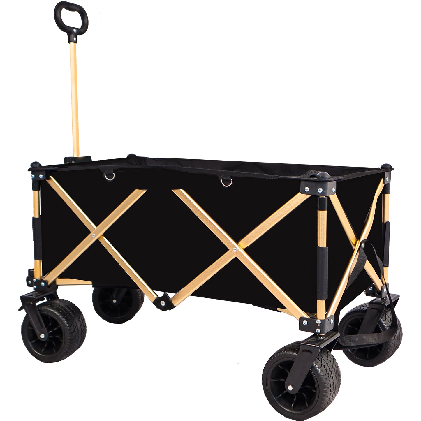 Folding Wagon Heavy Duty Utility Beach Wagon Cart for Sand with Big Wheels