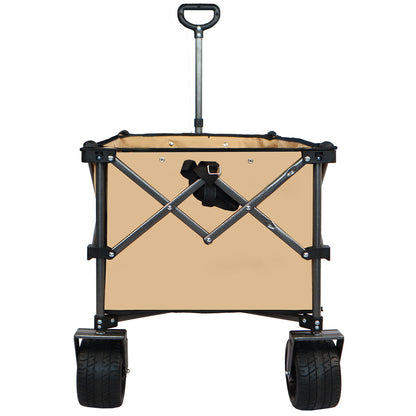 Collapsible Folding Wagon Push Pull Foldable Beach Wagon Cart