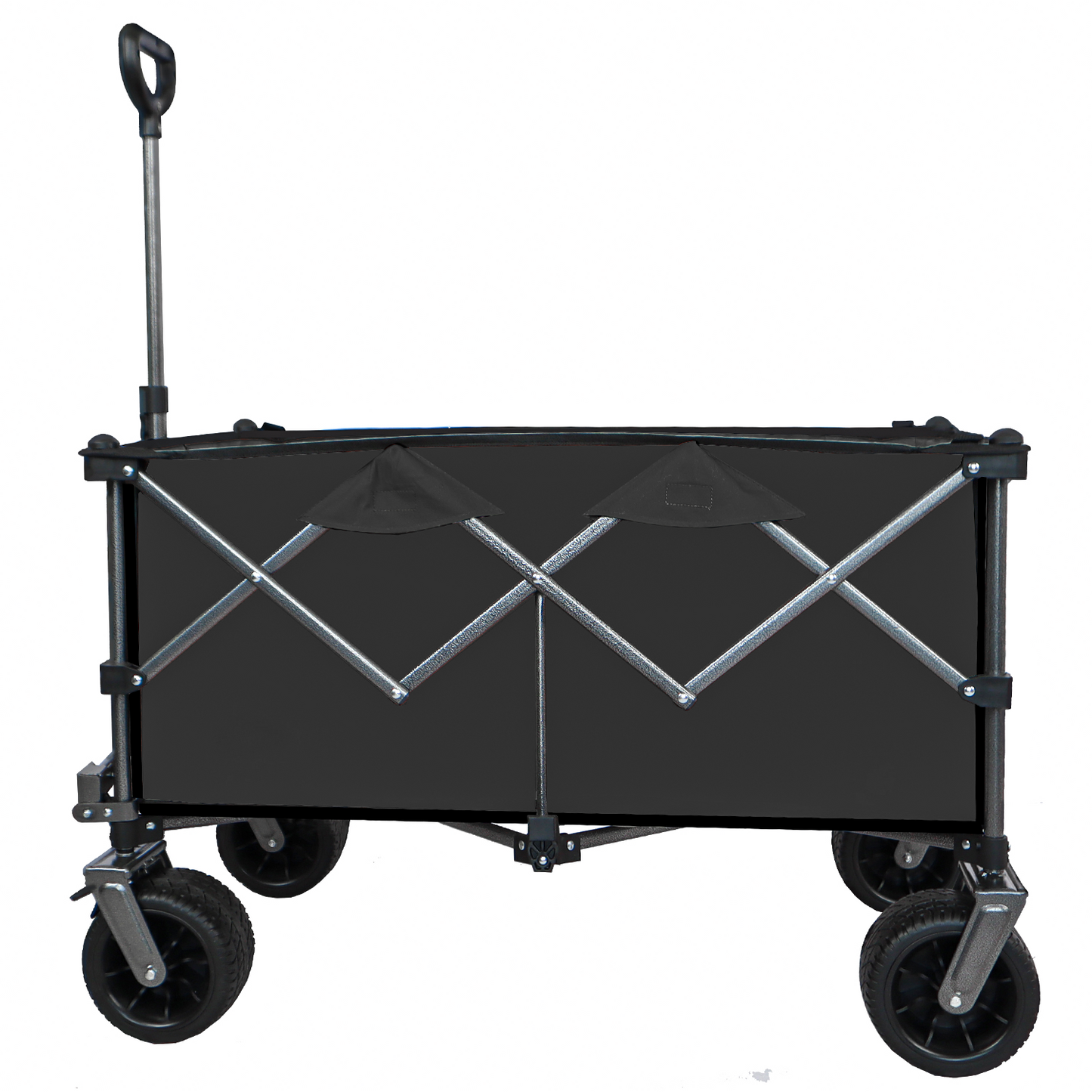 Collapsible Folding Wagon Push Pull Foldable Beach Wagon Cart