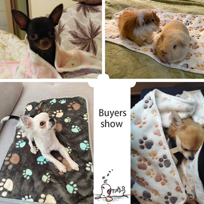 Soft Fluffy Pet Blanket Winter Warm Dog Blanket Cute Pet Bed Sheet Warm and Comfortable Cat and Dog Cushion Blanket Pet Supplies