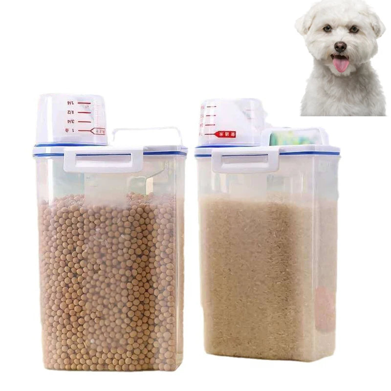 Dog Food Storage Bucket Pet Food Grain Storage Tank Kitchen Storage Rice Box Cat Food Grain Sealed Jar Dog Cat Accessories