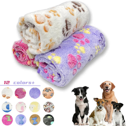 Soft Fluffy Pet Blanket Winter Warm Dog Blanket Cute Pet Bed Sheet Warm and Comfortable Cat and Dog Cushion Blanket Pet Supplies